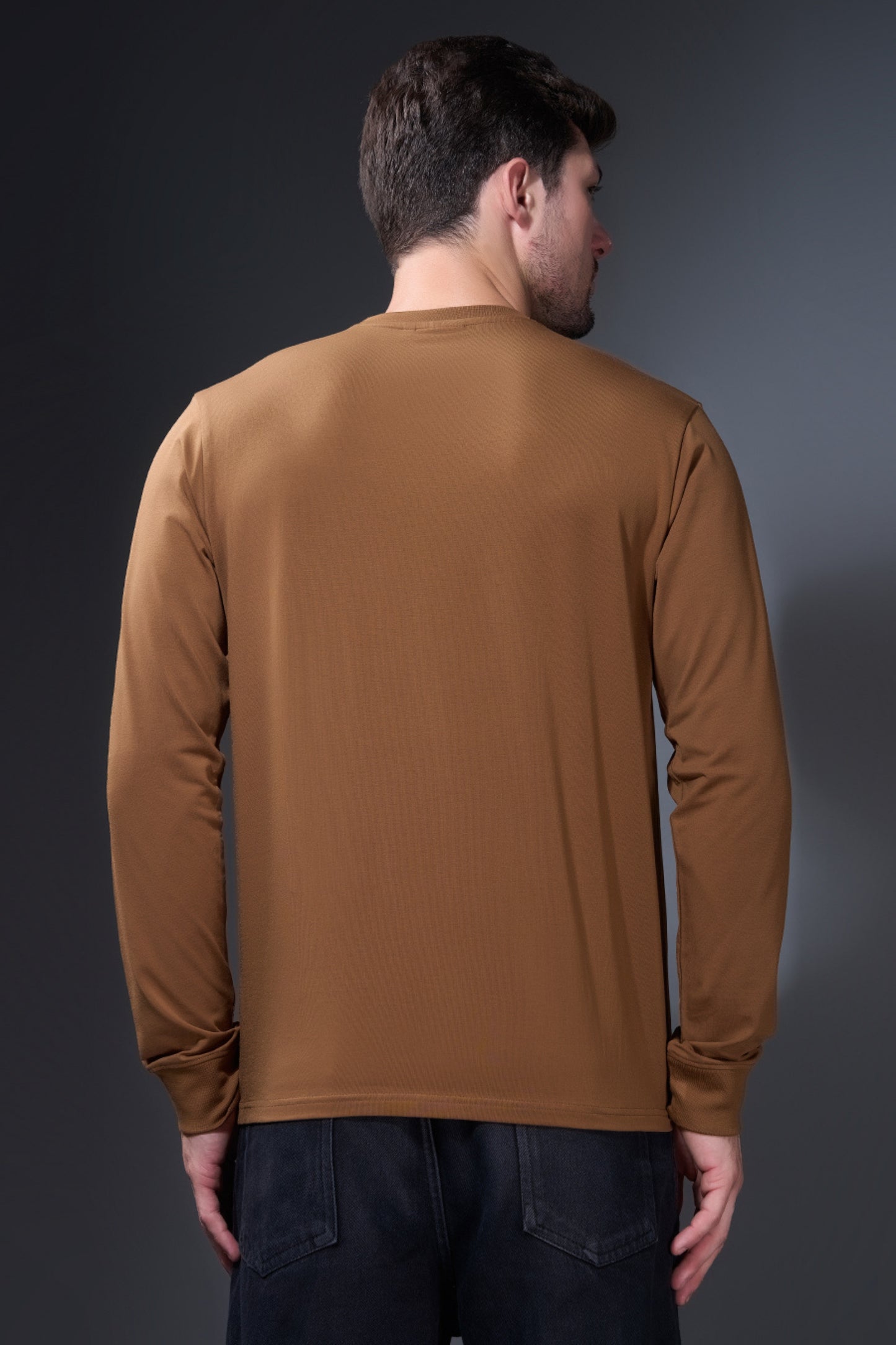 Khaki Full Sleeve T-shirt