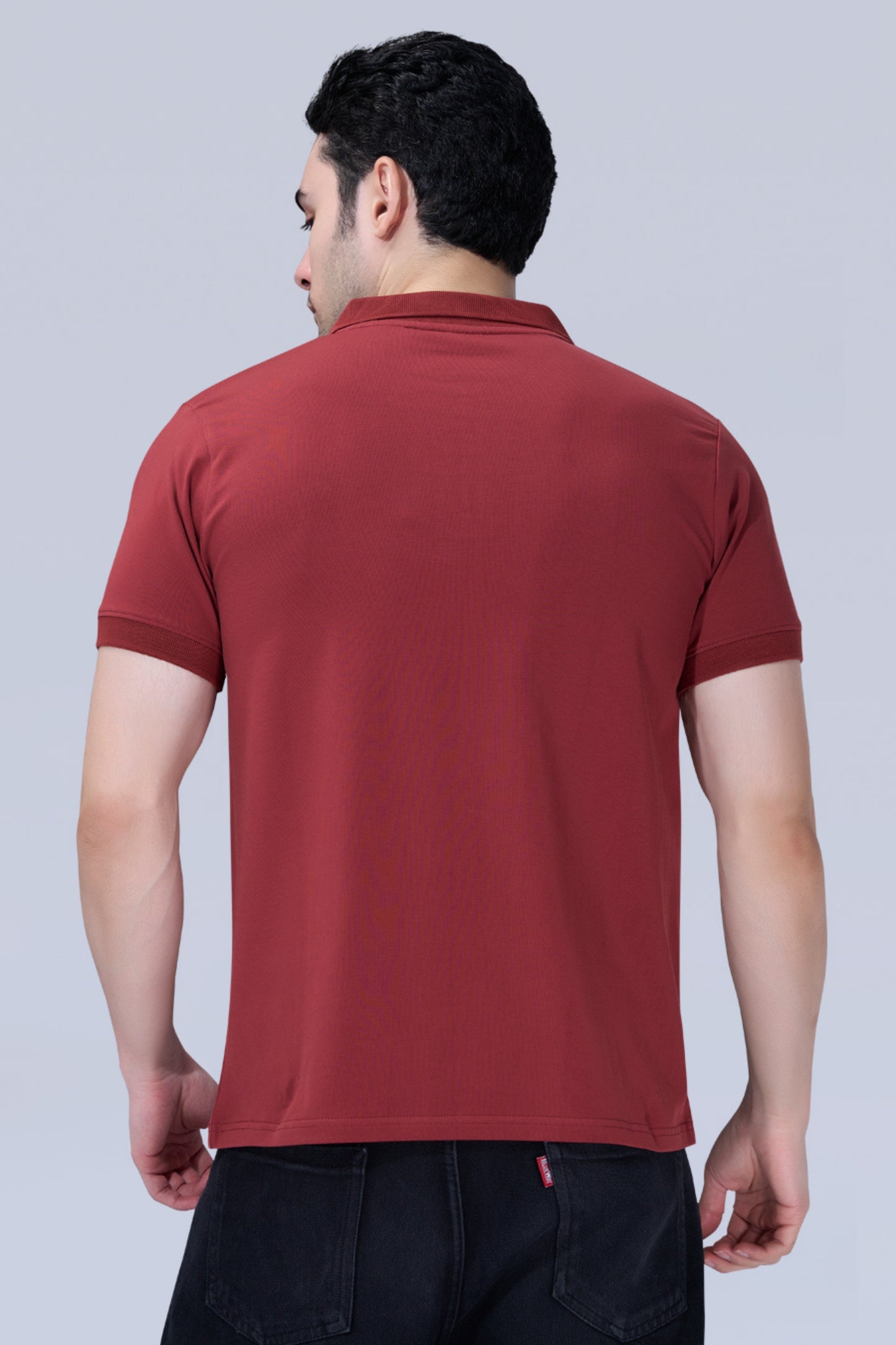 Terracotta Zipper Polo