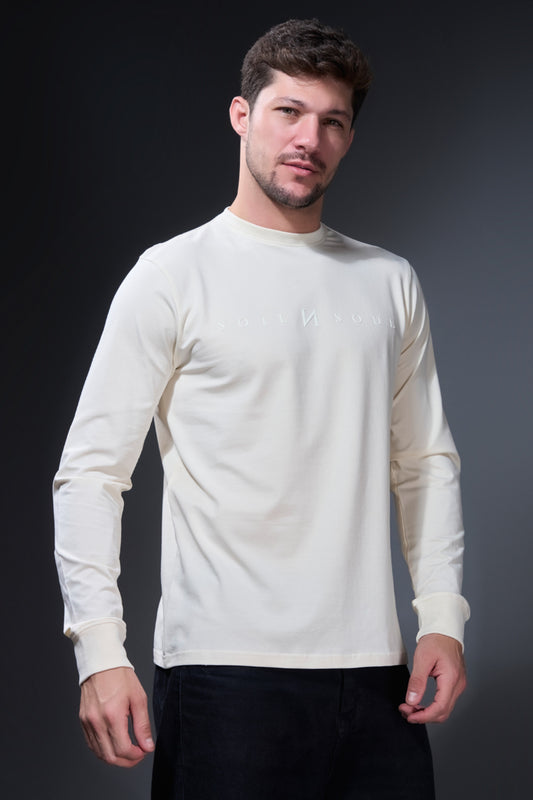 Off White Full Sleeve T-shirt