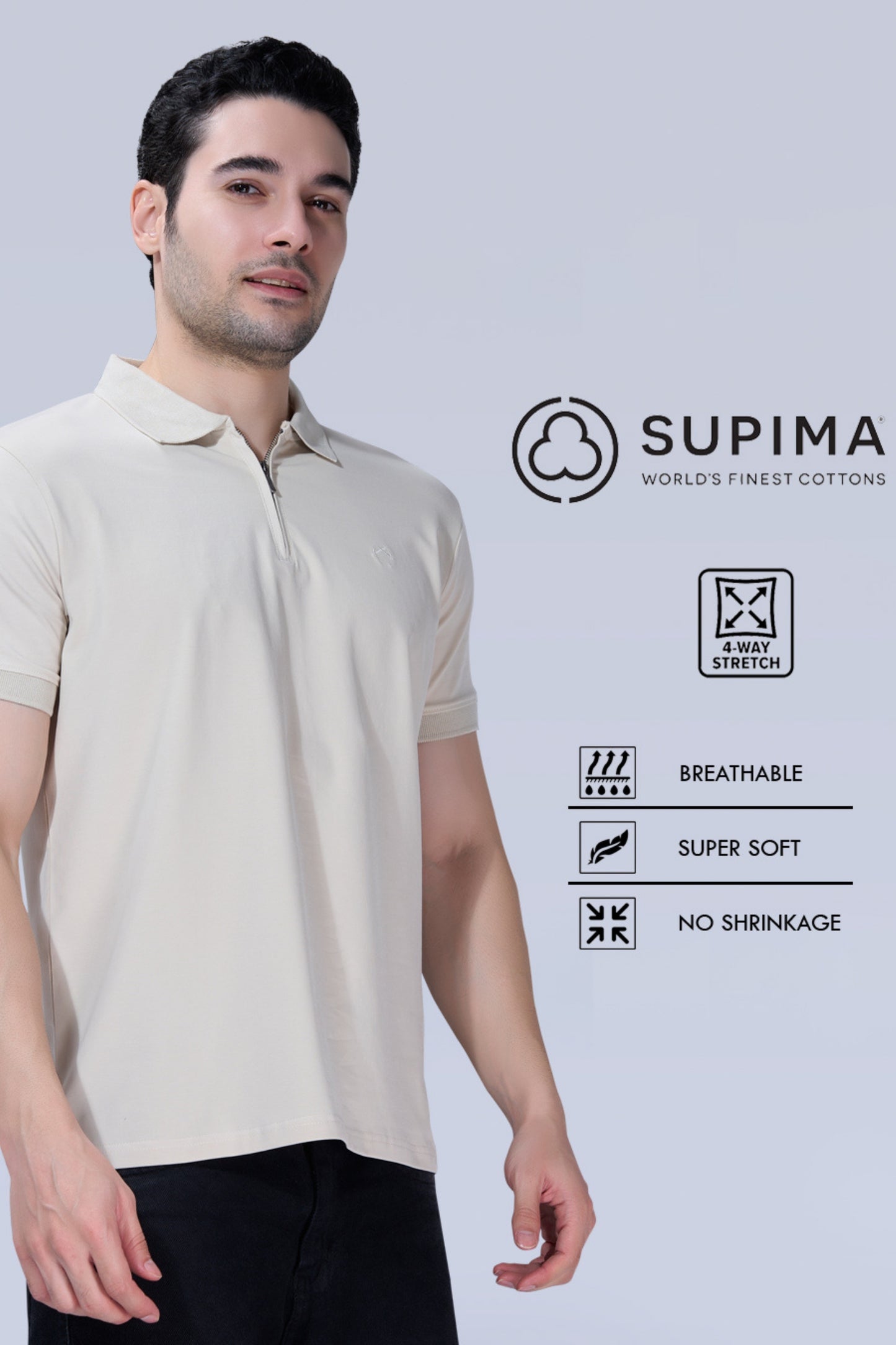 Moon Beam Zipper Polo