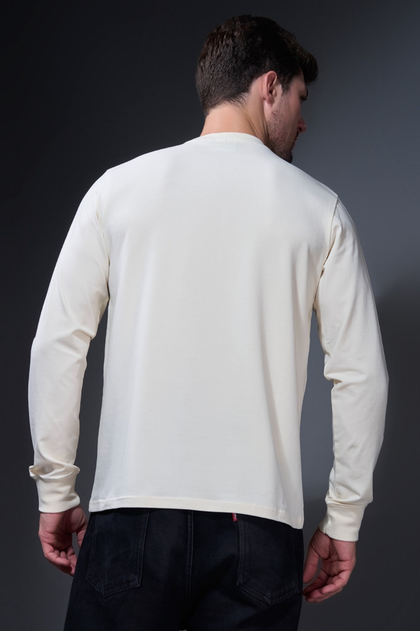 Off White Full Sleeve T-shirt