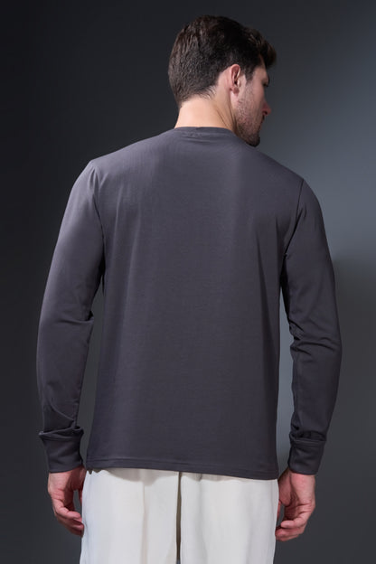 Dark Grey Full Sleeve T-shirt