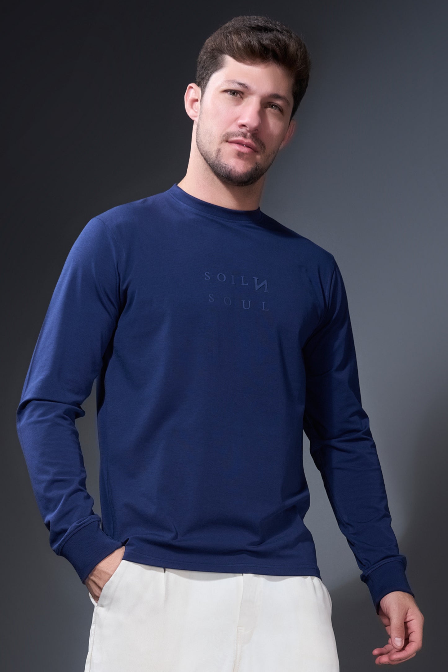 Navy Full Sleeve T-shirt