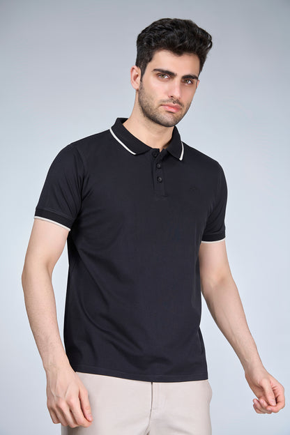Black Button Polo