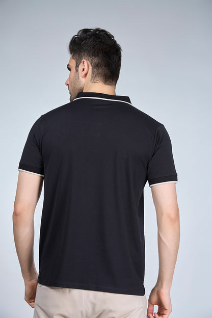 Black Button Polo
