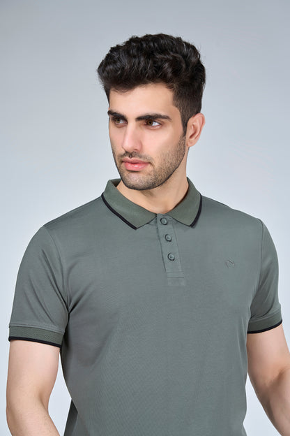 Green Button Polo