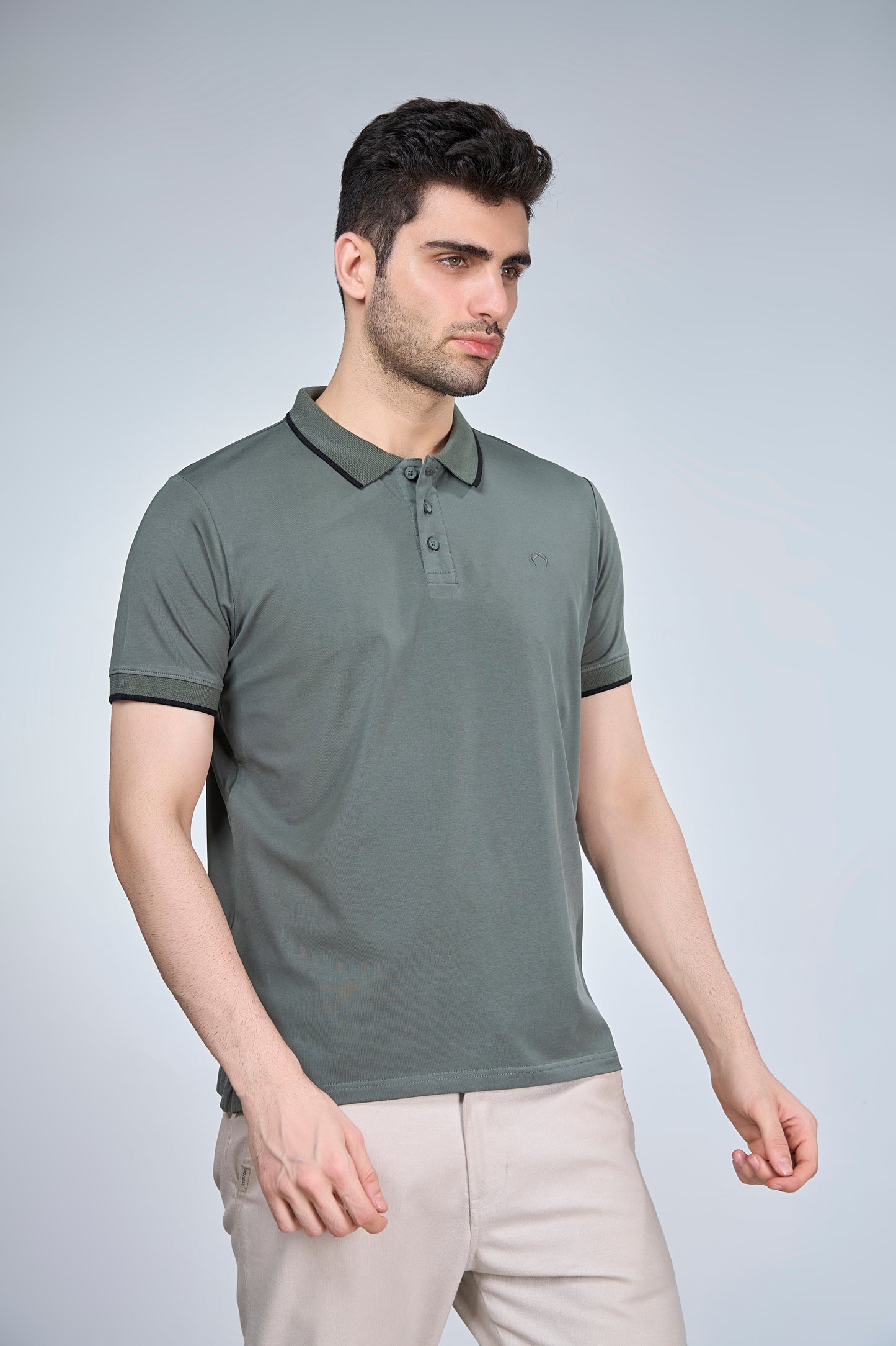 Green Button Polo