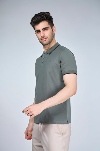 Green Button Polo