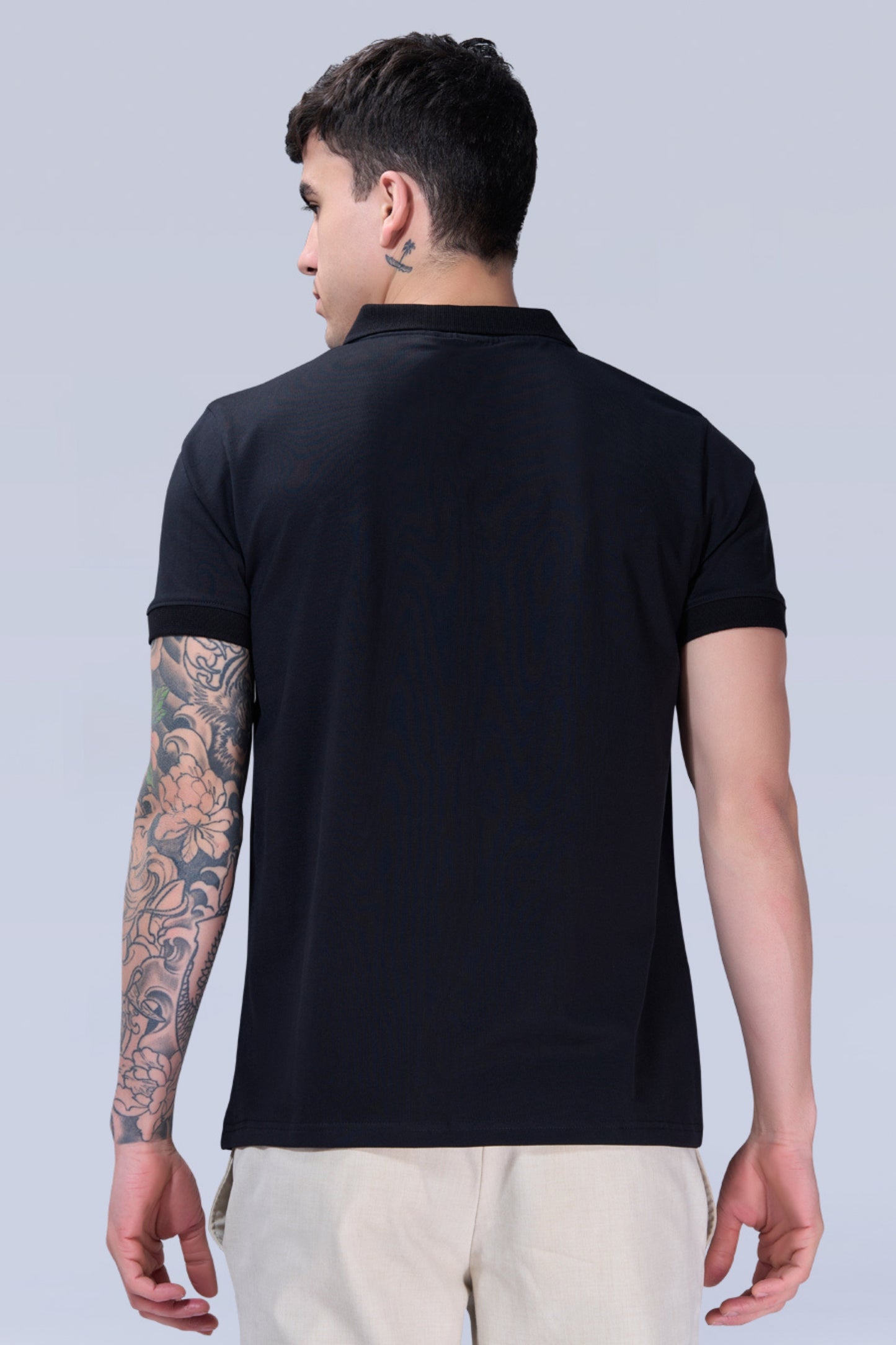 Black Zipper Polo